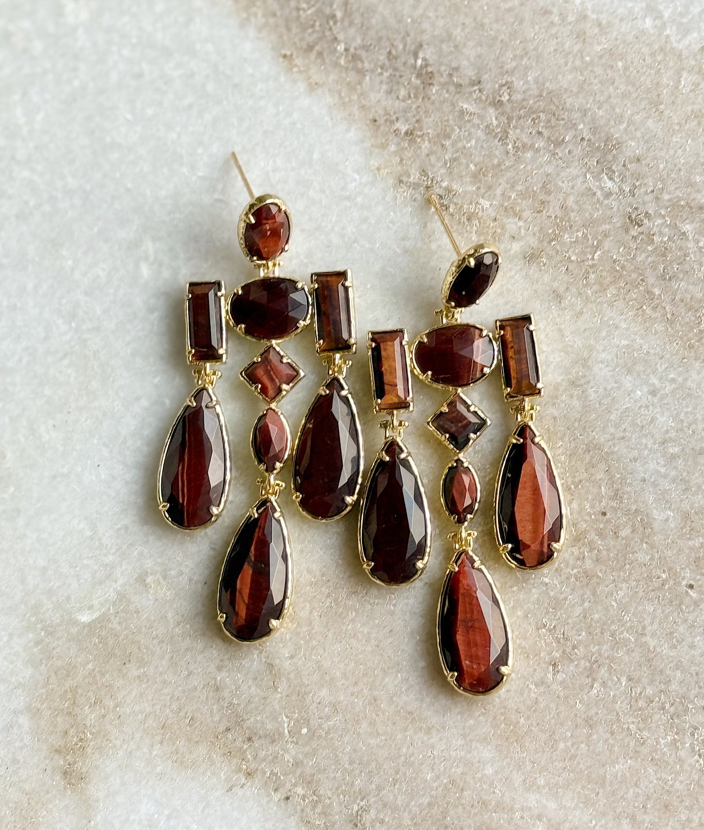 Raudonojo tigro auskarai "Ugnies valdovė"