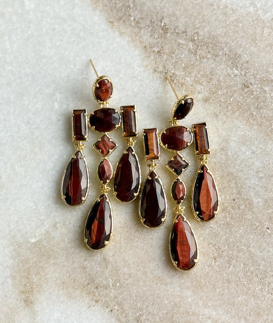 Raudonojo tigro auskarai "Ugnies valdovė"