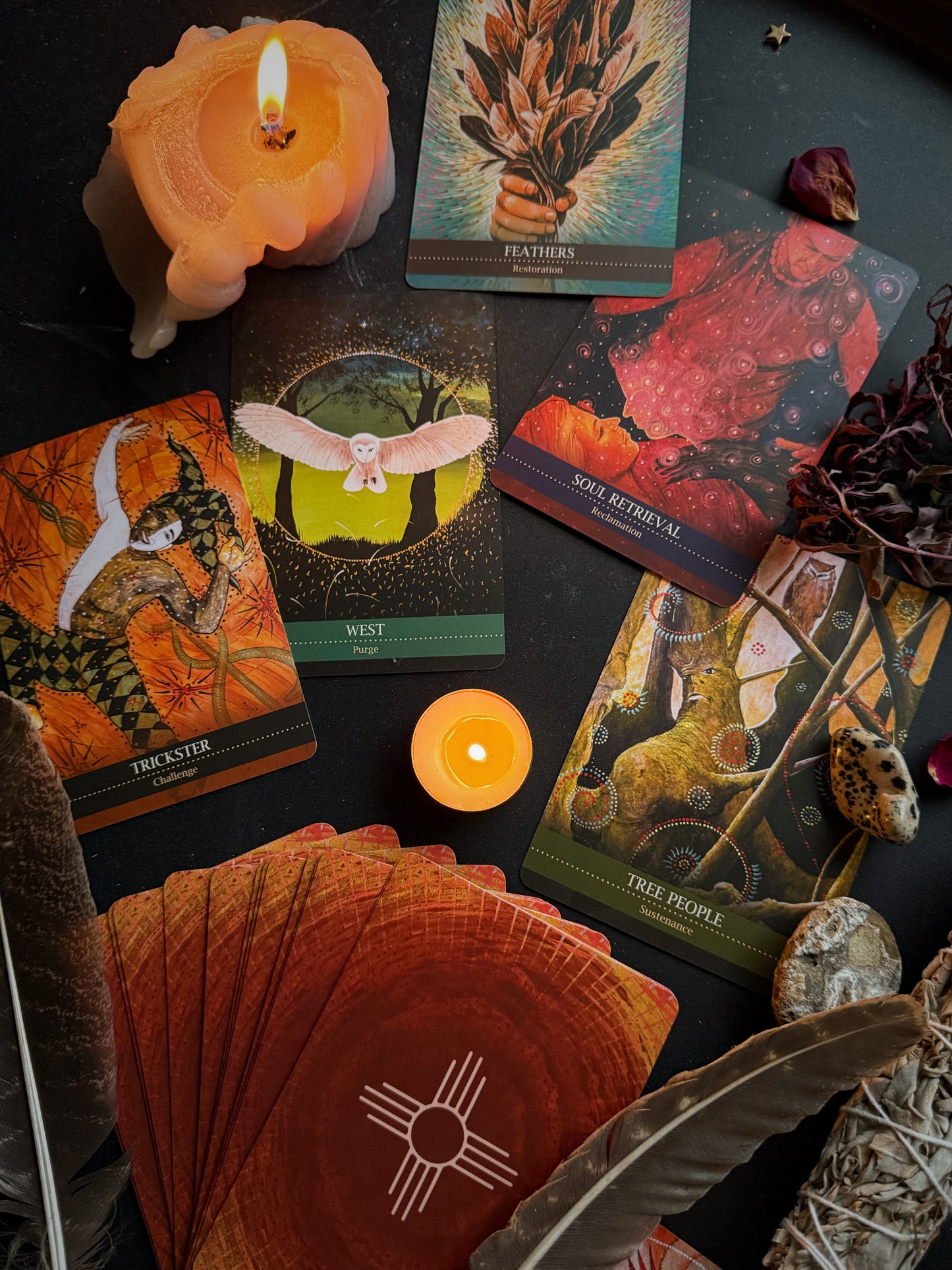 Šamaninės kortos „Shamanic Medicine Oracle Cards"