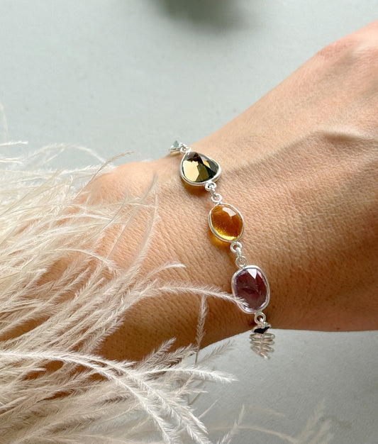 Sidabrinė apyrankė “Kristalų sodas”