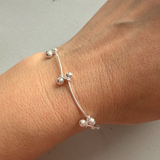 Sidabrinė apyrankė "Likimo gijos", 19 cm