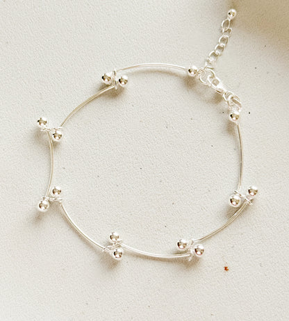 Sidabrinė apyrankė "Likimo gijos", 19 cm