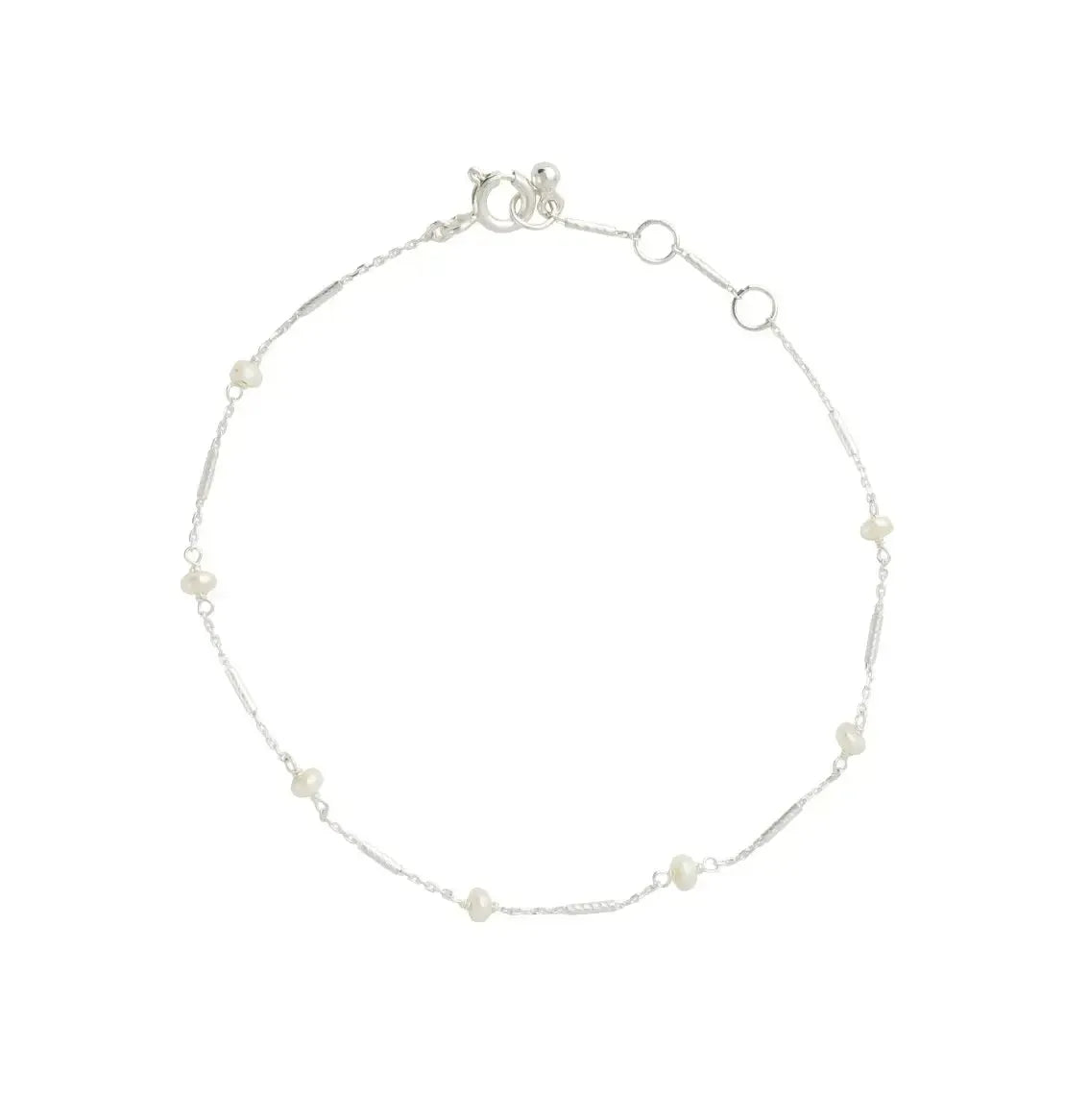 Sidabrinė apyrankė su perlais