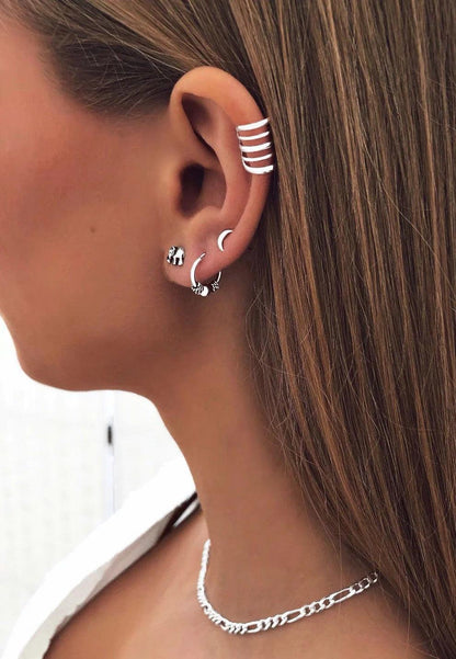 Sidabriniai auskarai "Minimalu"