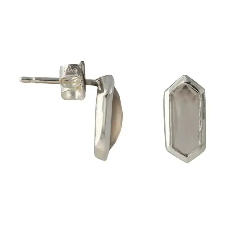 Sidabriniai auskarai su Agato kristalais