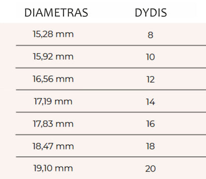 Sidabrinis Žiedas "Mėnulio lašas" / 18 dydis