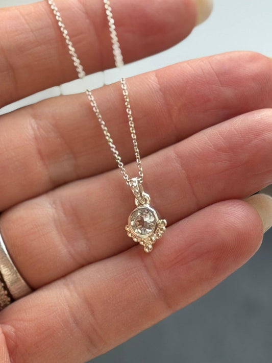 Sidabrinis pakabukas Peridotas/Labradoritas/Topazas