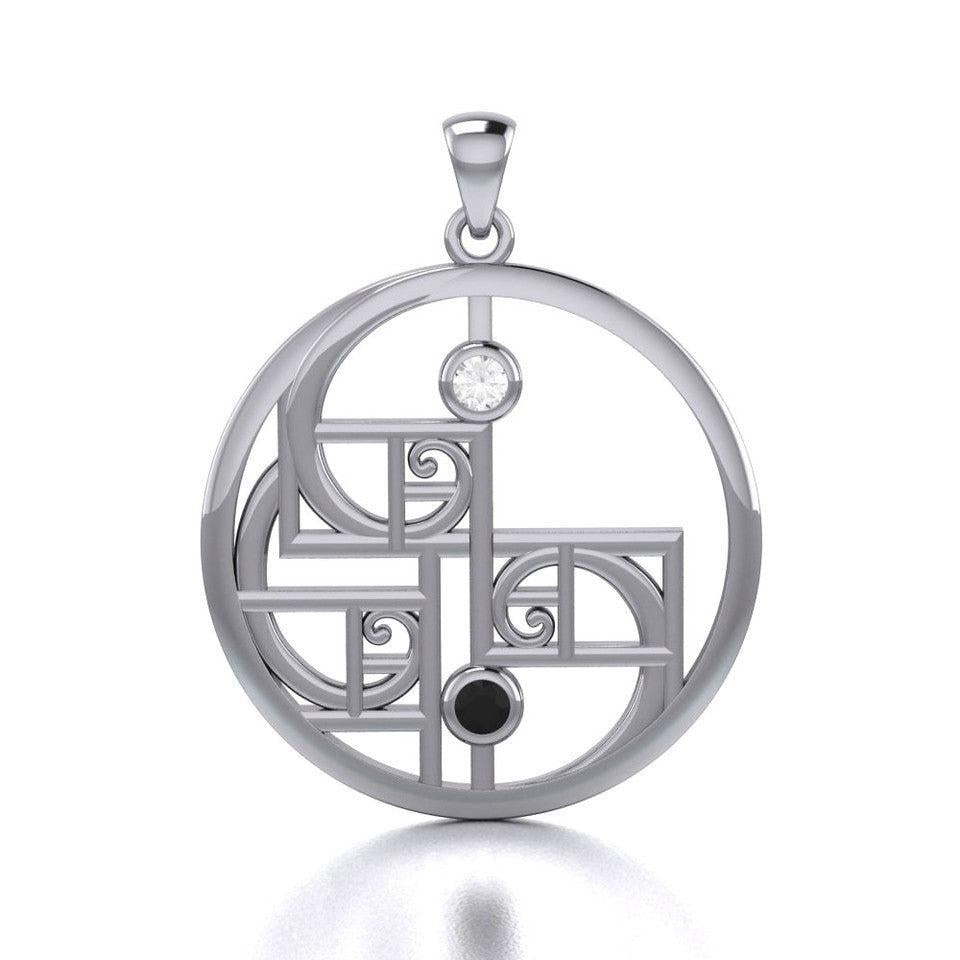 Sidabrinis pakabukas „Yin Yang“