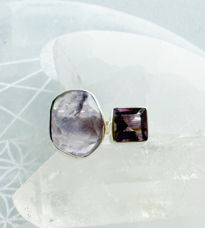 Sidabrinis žiedas “Ametistas” / 16 dydis