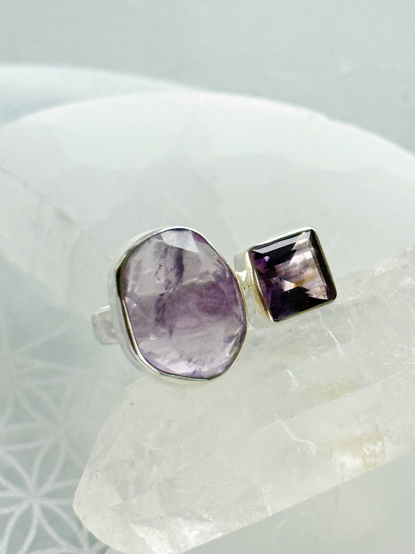 Sidabrinis žiedas “Ametistas” / 16 dydis