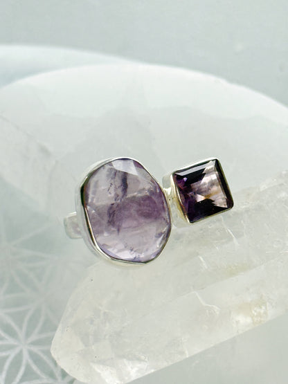 Sidabrinis žiedas “Ametistas” / 16 dydis