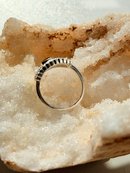 Sidabrinis žiedas “Granato akis” 16 dydis