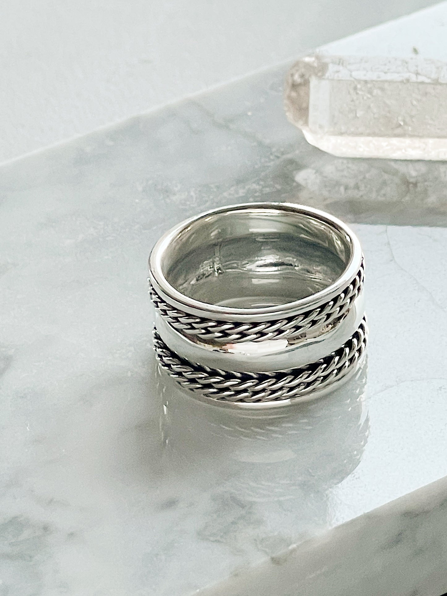 Sidabrinis žiedas "Juostos"