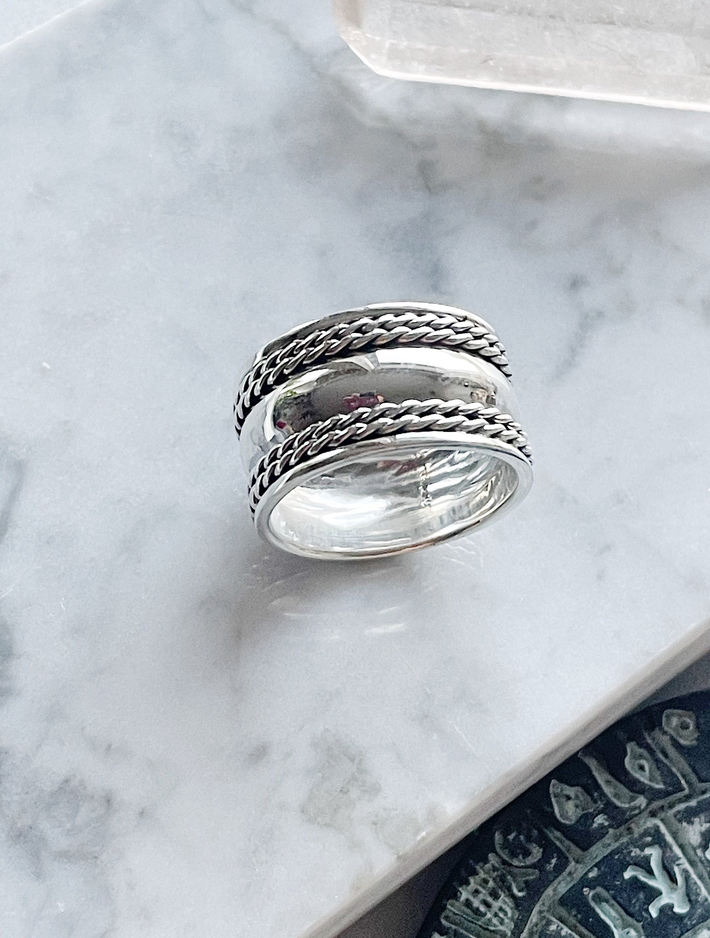 Sidabrinis žiedas "Juostos"