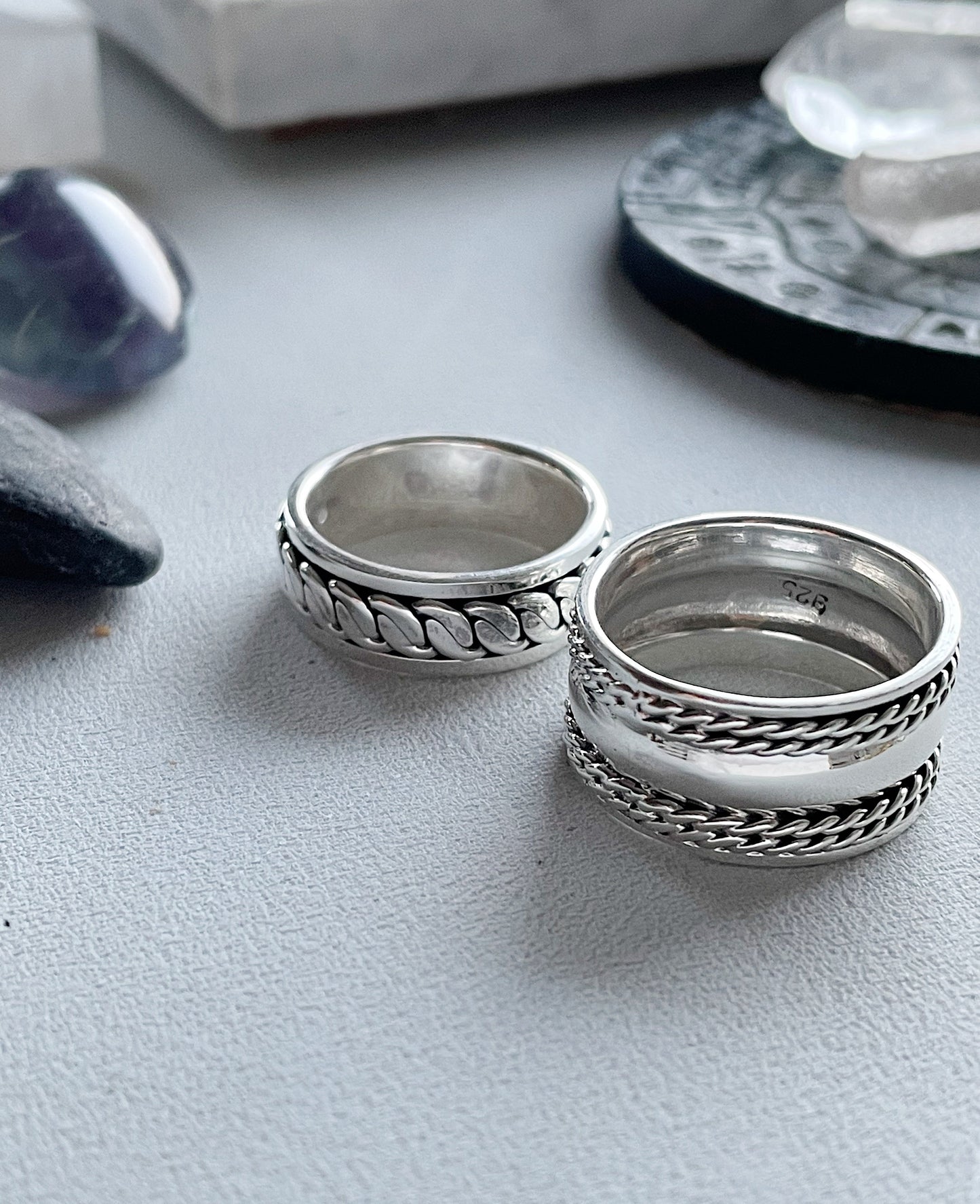 Sidabrinis žiedas "Juostos"