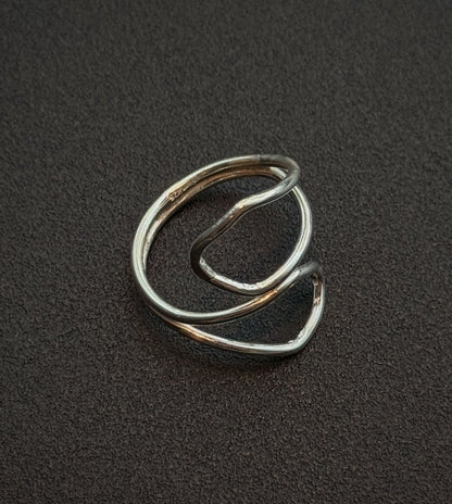 Sidabrinis žiedas "Linijos"