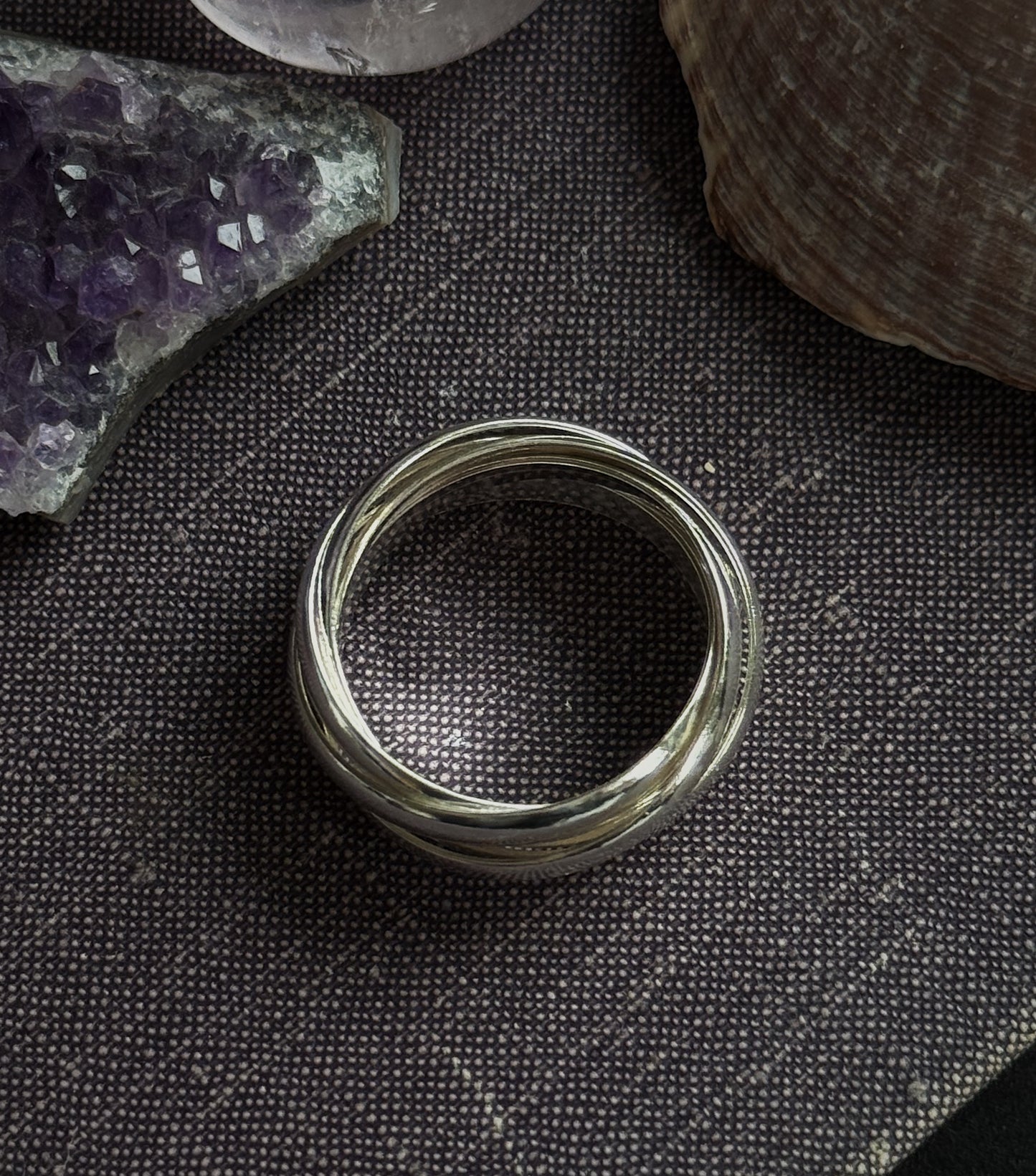 Sidabrinis žiedas “Penki elementai”