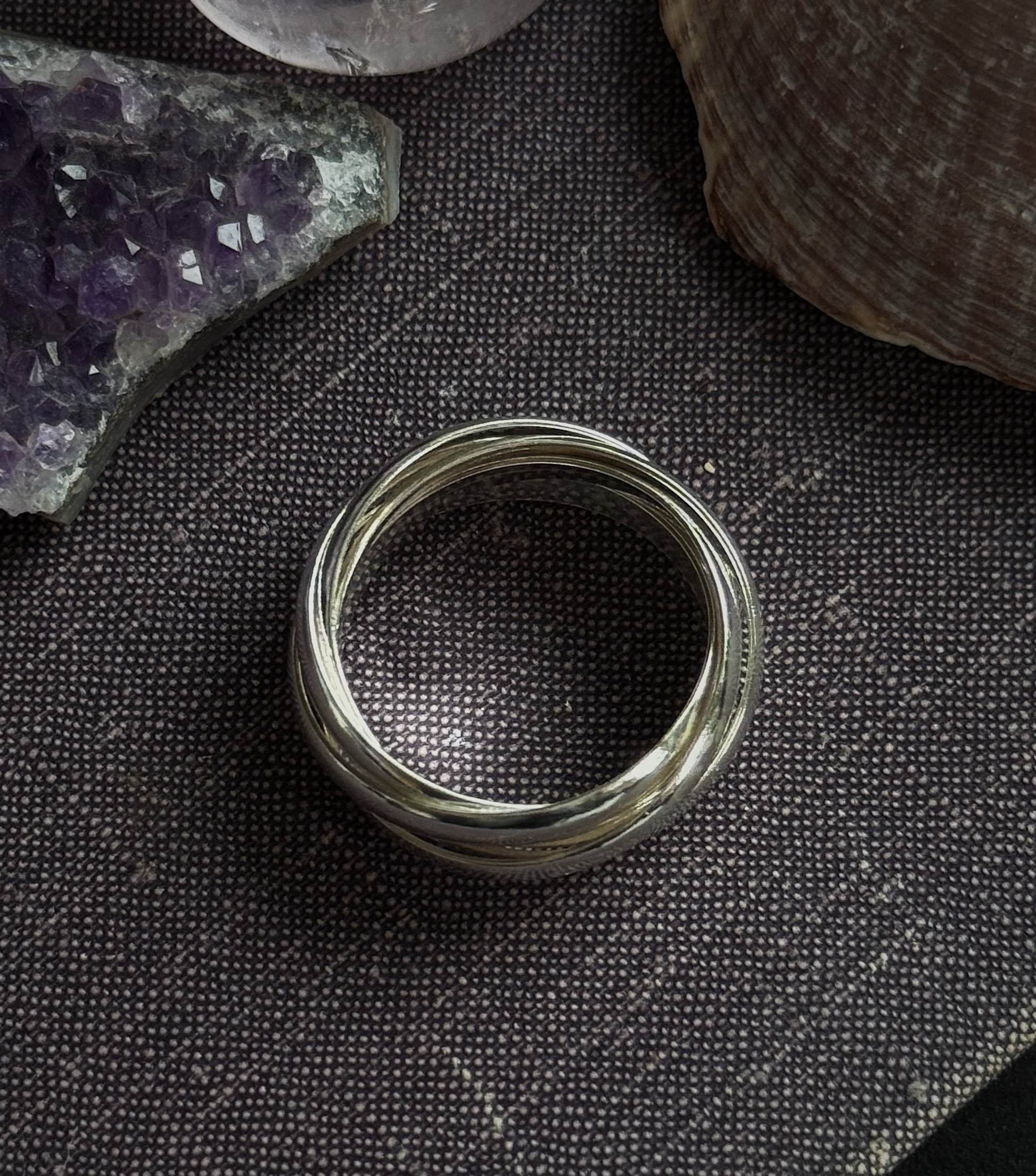 Sidabrinis žiedas “Penki elementai”