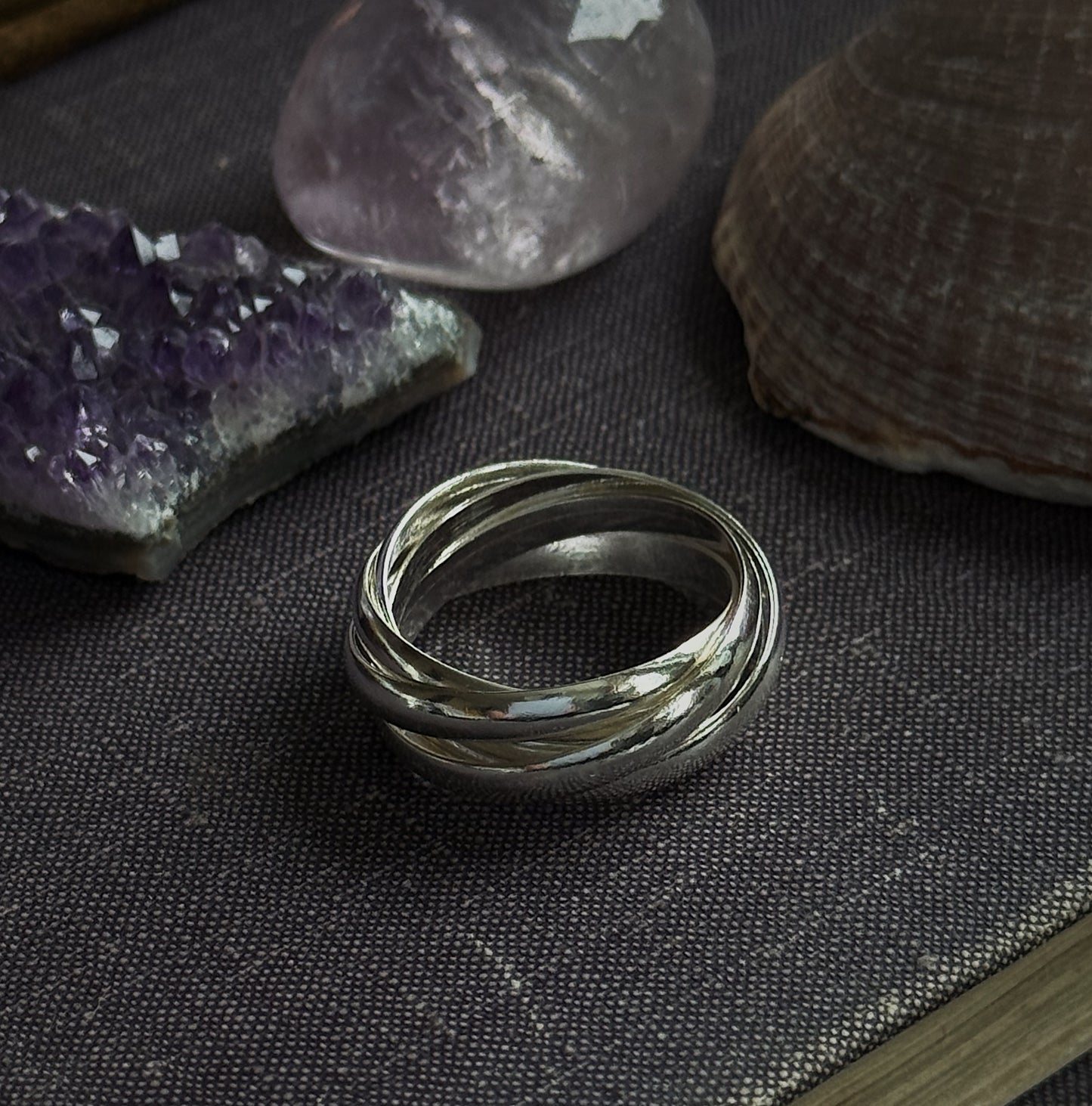 Sidabrinis žiedas “Penki elementai”