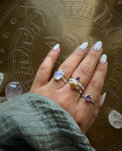 Sidabrinis žiedas su Ametistu