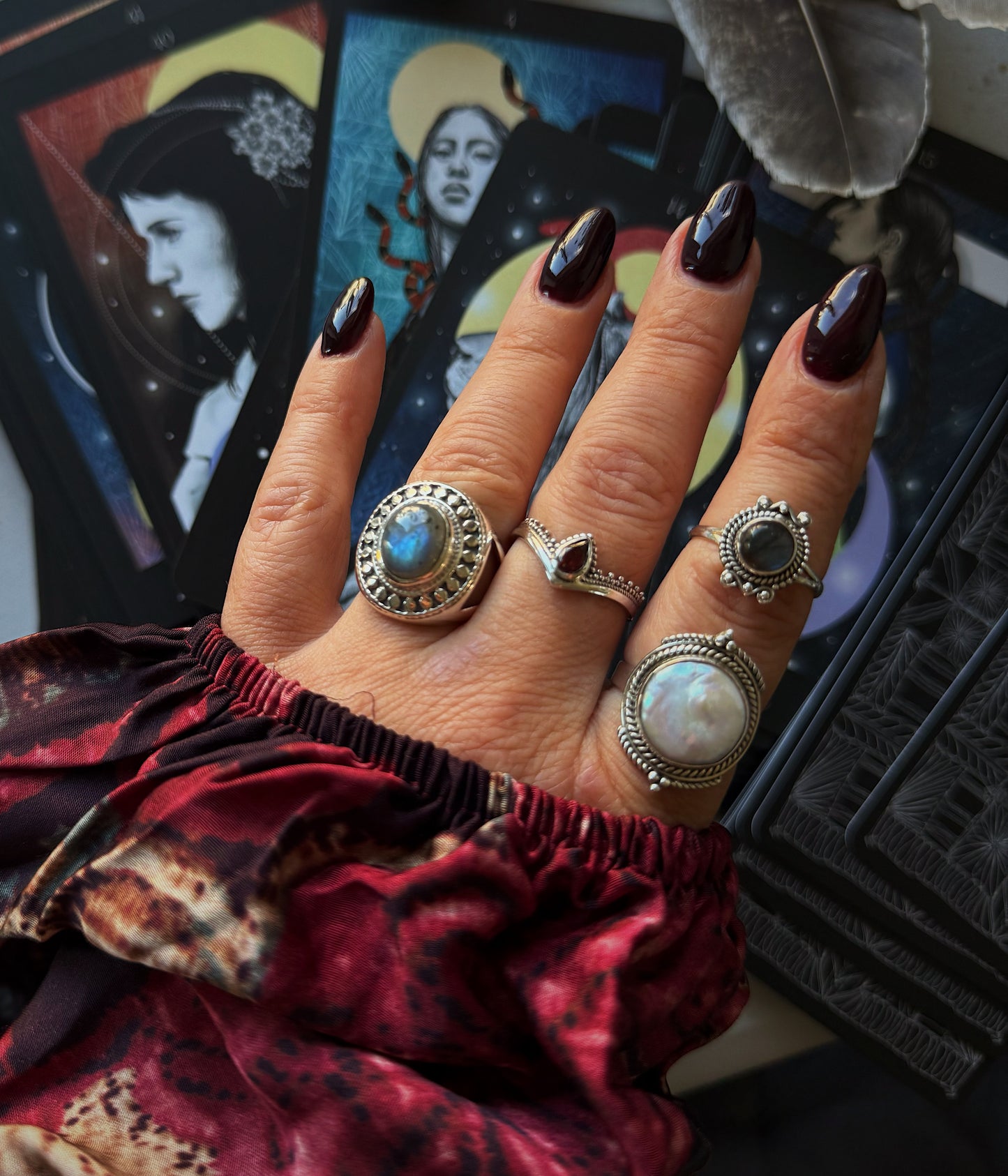 Sidabrinis žiedas su Granatu