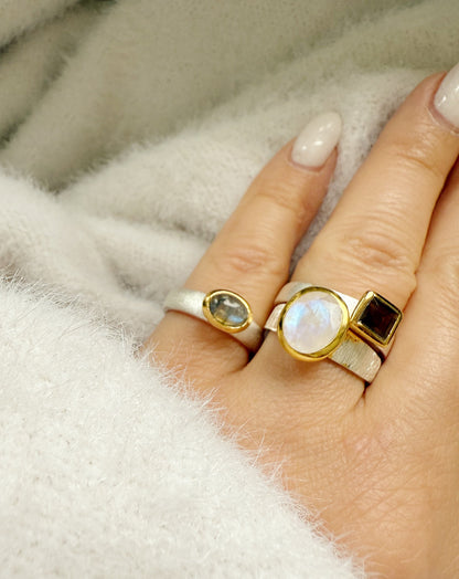 Sidabrinis žiedas su Granatu