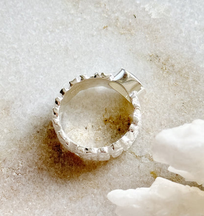 Sidabrinis žiedas su Labradoritu “Nakties švytėjimas”