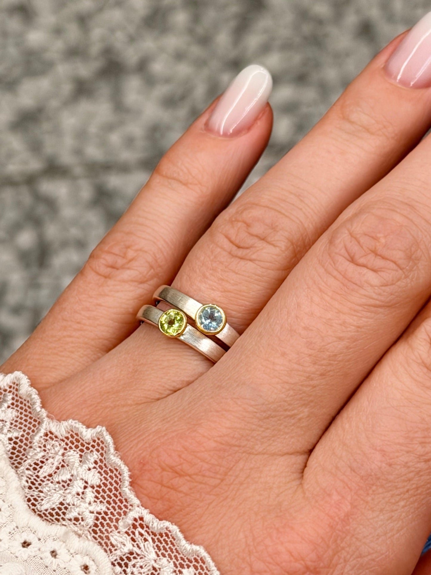 Sidabrinis žiedas su Topazu “Vidinė ramybė”