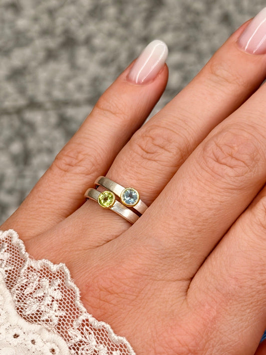 Sidabrinis žiedas su Topazu “Vidinė ramybė”