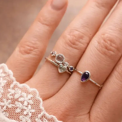 Sidabrinis žiedas su ametistu “Harmonija”