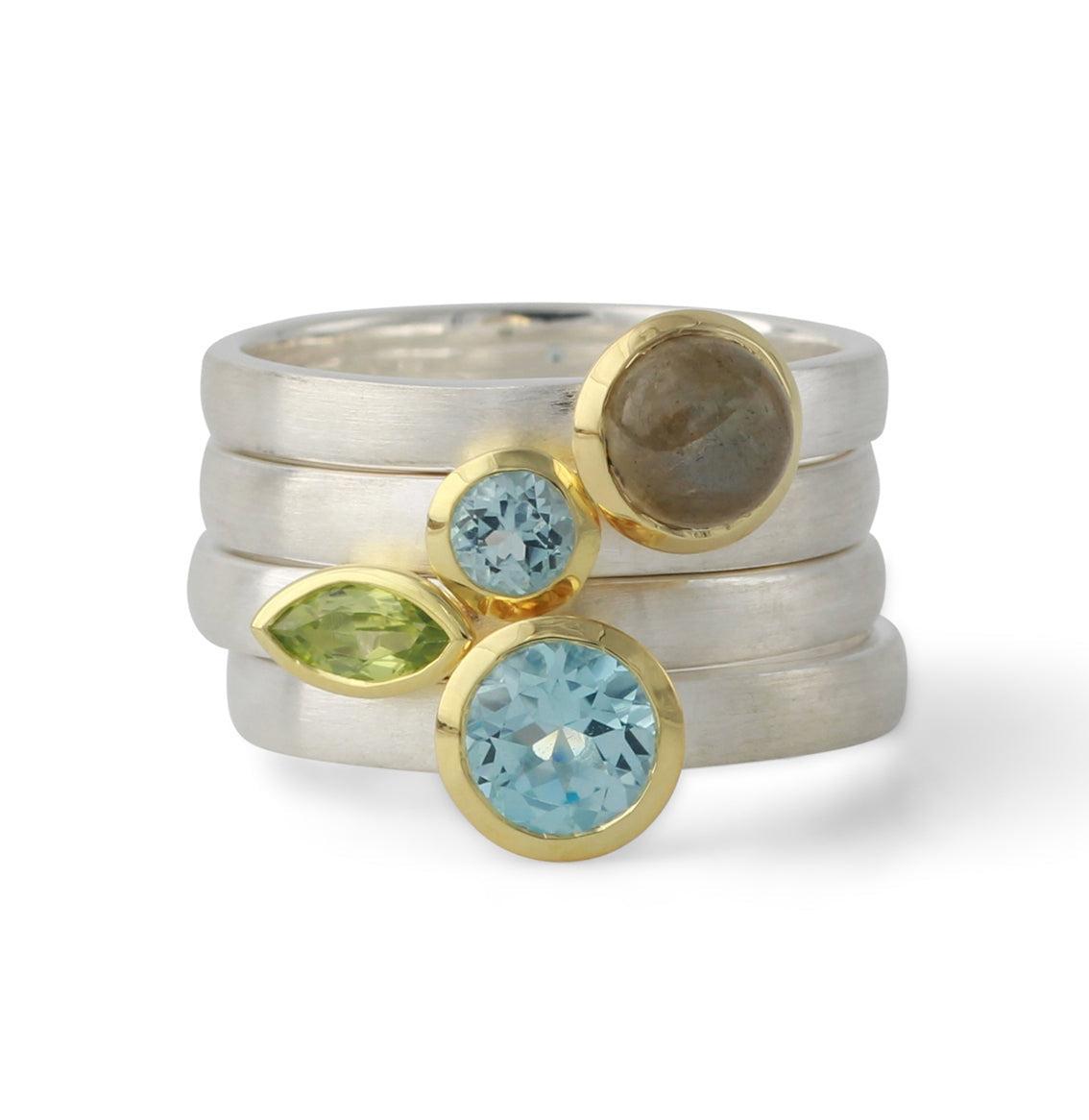 Sidabrinis žiedas su Topazu “Vidinė ramybė”