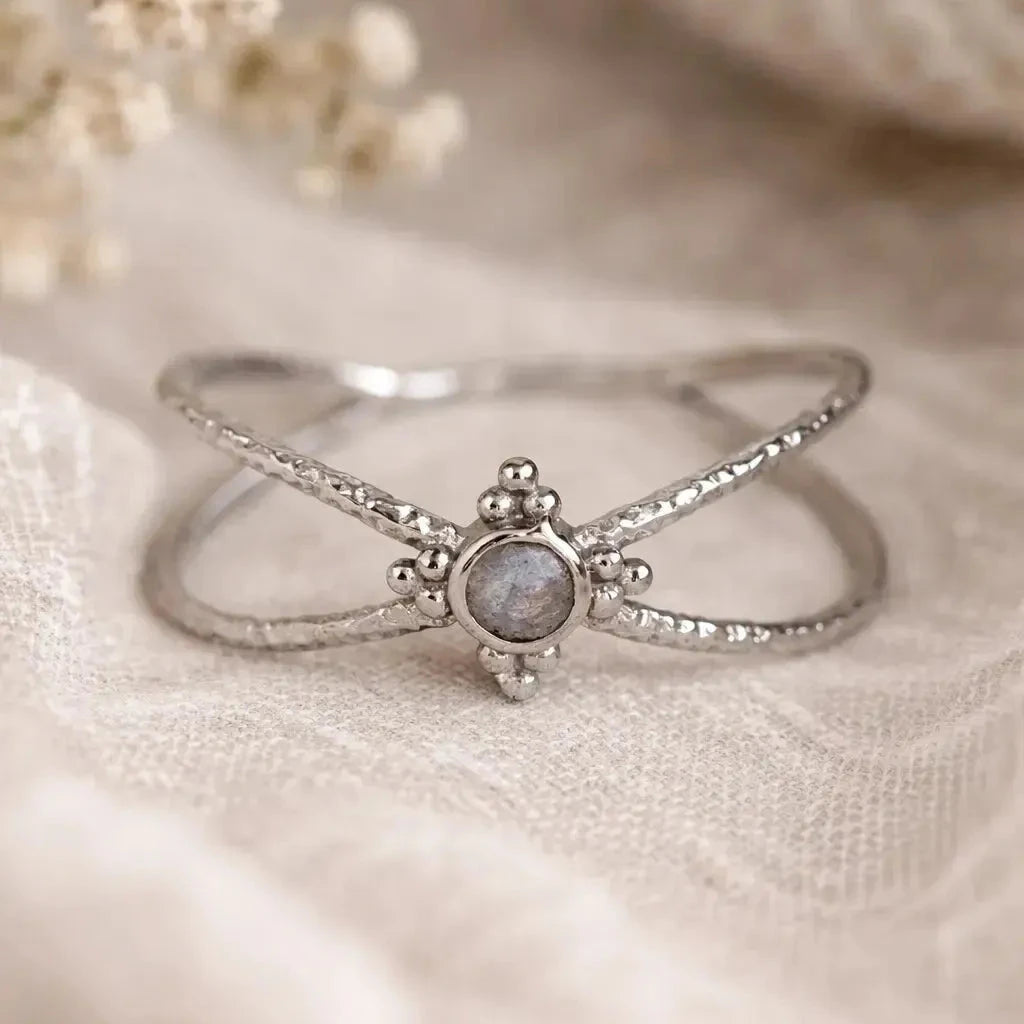 Sidabrinis žiedas su labradoritu ”Apsauga”