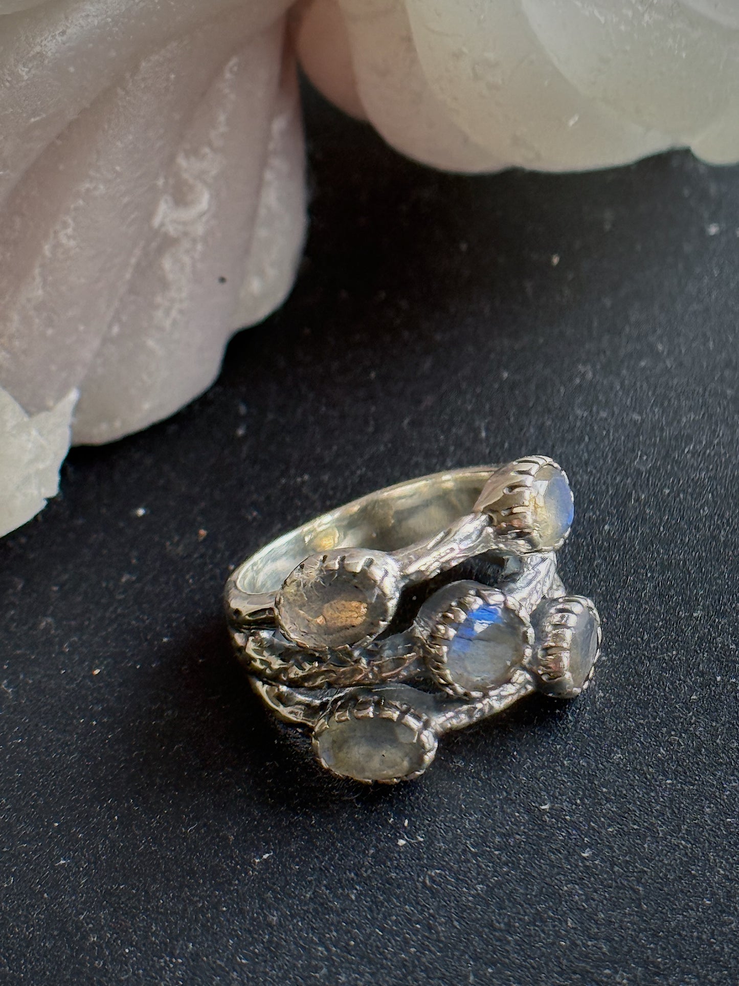Sidabrinis žiedas su labradoritu “Penki”