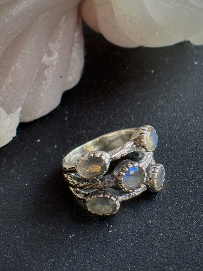 Sidabrinis žiedas su labradoritu “Penki”