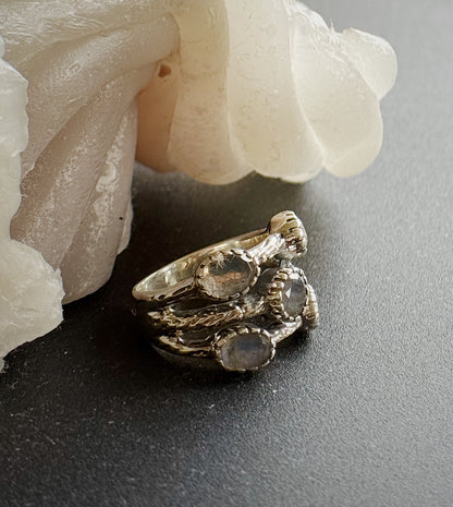 Sidabrinis žiedas su labradoritu “Penki”