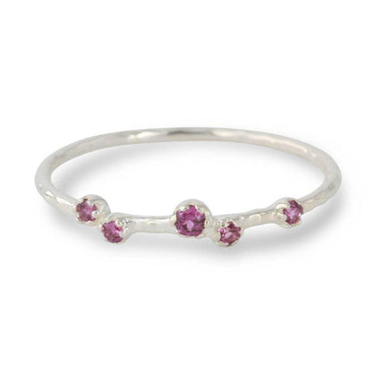 Sidabrinis žiedas su rodolitu “Visata”