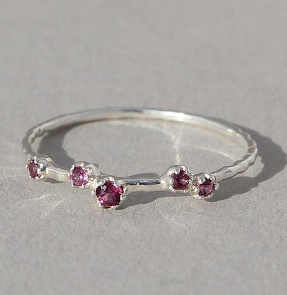 Sidabrinis žiedas su rodolitu “Visata”