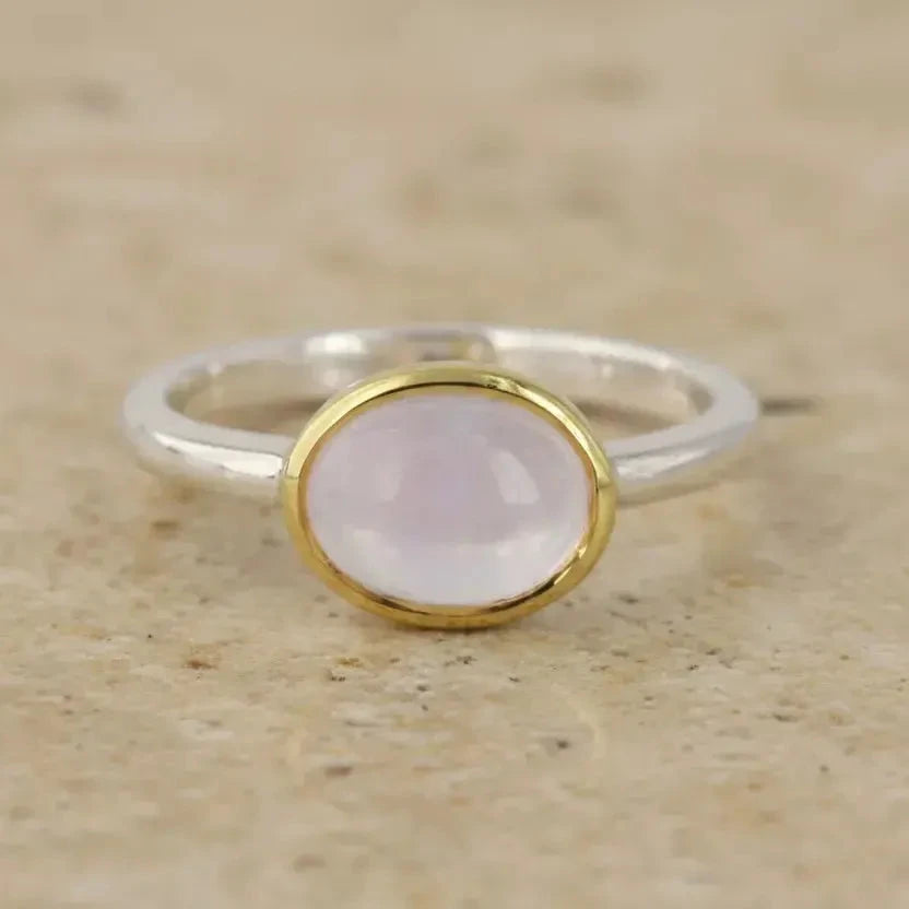 Sidabrinis žiedas su rožiniu kvarcu “Švelnumas”