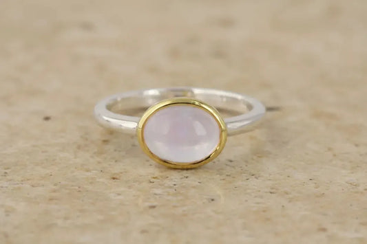 Sidabrinis žiedas su rožiniu kvarcu “Švelnumas”