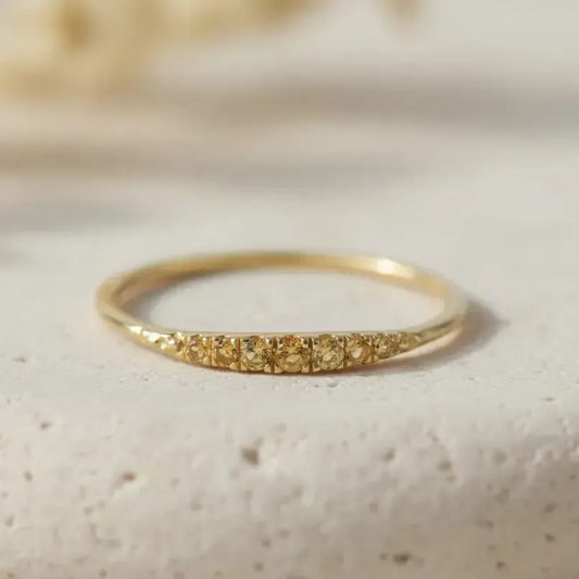 Žiedas su citrinu "Kibirkštis"