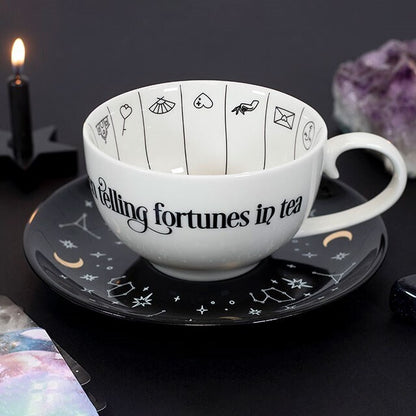 Porcelianinis puodelis su lėkštute "Visatos paslaptis"