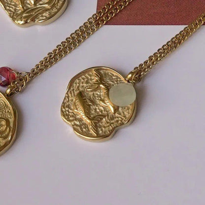 Grandinėlė su akvamarinu "Žuvys"